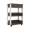 Pillar Kitchen Cart, Four Casters, Three Shelves