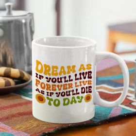 11oz, Sunflower coffee cup, ceramic coffee cup, summer and winter wine set, ideal for restaurants/ hotels/ businesses/