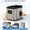 Ice Maker Countertop, Portable Ice Maker Machine, 28lbs/24Hrs, 6 Mins/9 Pcs Bullet Ice, Mini Ice Maker with Self Cleaning, Time Reservation Function