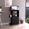 Opal Kitchen Cart, Single Door Cabinet, Four Casters