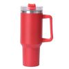 40oz large capacity tumbler, With Handle And Straw Lid