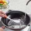 Dish Cleaning Brushes with Curved Bristles for Pots/Pans/Sink