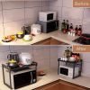 Multi-usage Stand with Metal Frame for Kitchen & Bedroom