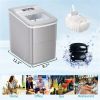 Countertop Ice Maker Machine;  Portable Ice Makers Countertop;  Make 26 lbs Ice in 24 Hrs;  Ice Cube Rready in 6-8 Mins with Ice Scoop&Basket;  Gray;